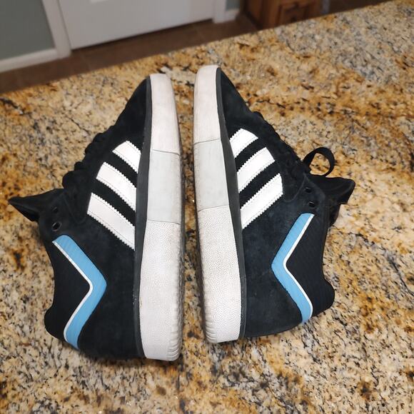 Adidas Tyshawn Black White Blue Skateboarding Sneakers EE6076 Size US 7 - Picture 6 of 12